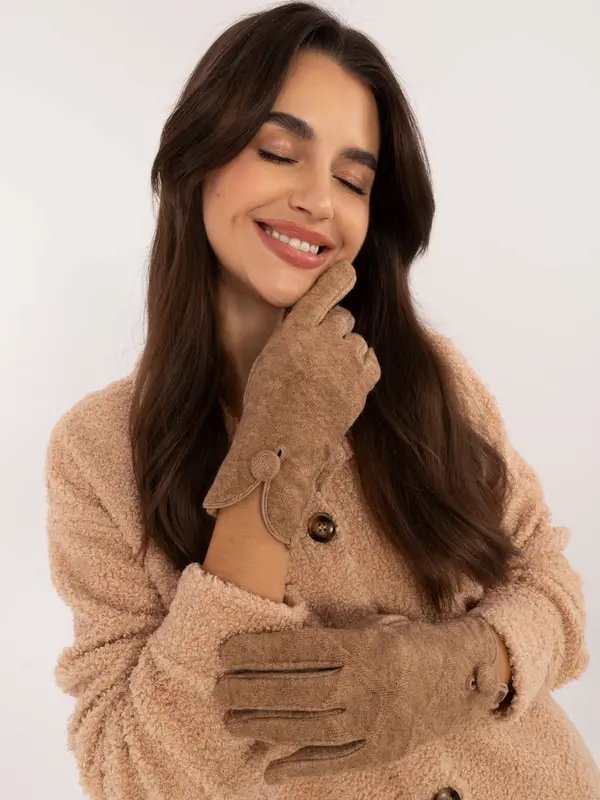 Wool Fashion Italia Gloves-AT-RK-23903.55-camel