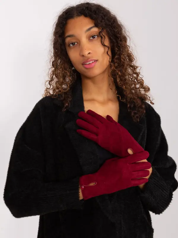 Wool Fashion Italia Gloves-AT-RK-239502.87-burgundy