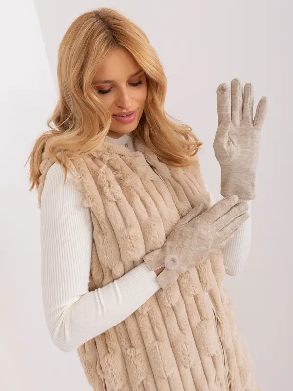 Wool Fashion Italia Gloves-AT-RK-239506.98-beige