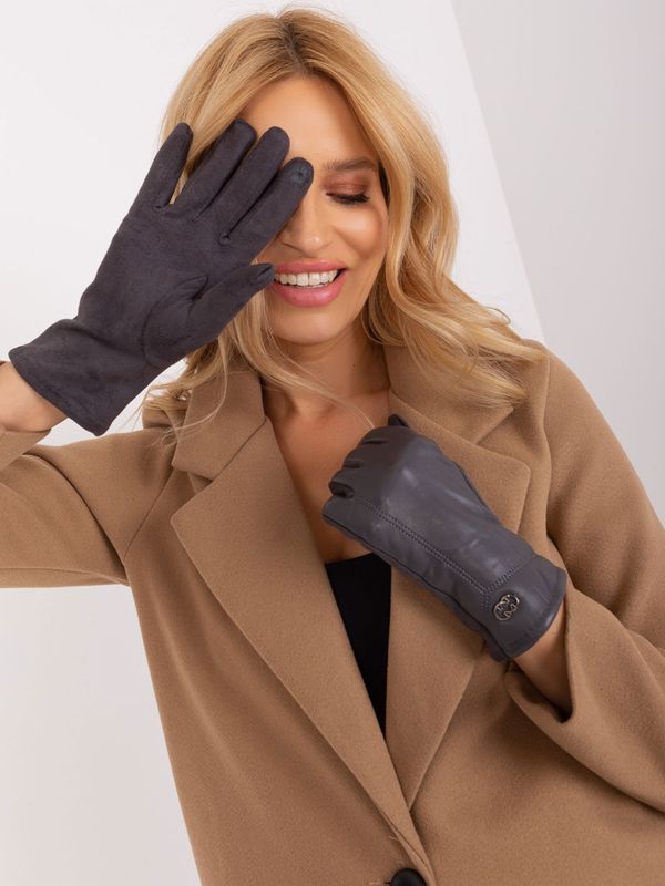 Wool Fashion Italia Gloves-AT-RK-239801.11-dark gray