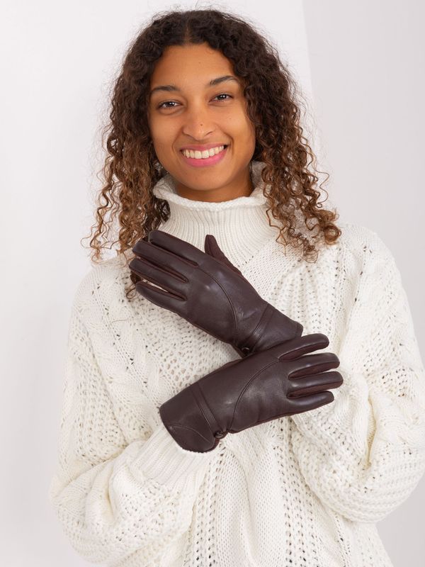 Wool Fashion Italia Gloves-AT-RK-239802.28-dark brown