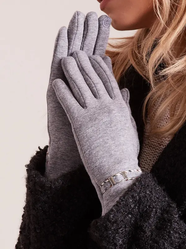 Wool Fashion Italia Gloves-AT-RK-6202-1.22-gray