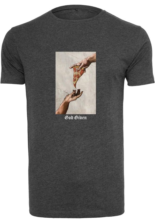 MT Men God Given Pizza Tee Charcoal