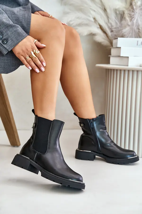GOE GOE leather ankle boots with zip GOE black