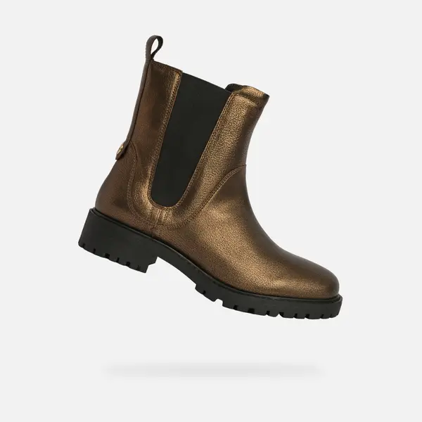 GEOX Gold Geox Hoara Women's Ankle Boots - Ladies