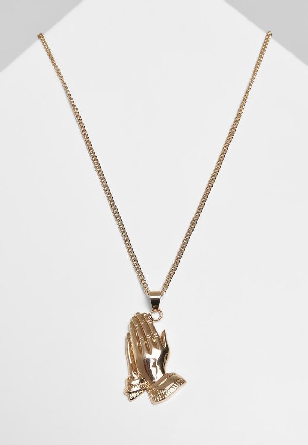 Urban Classics Accessoires Gold Pray Hands Necklace