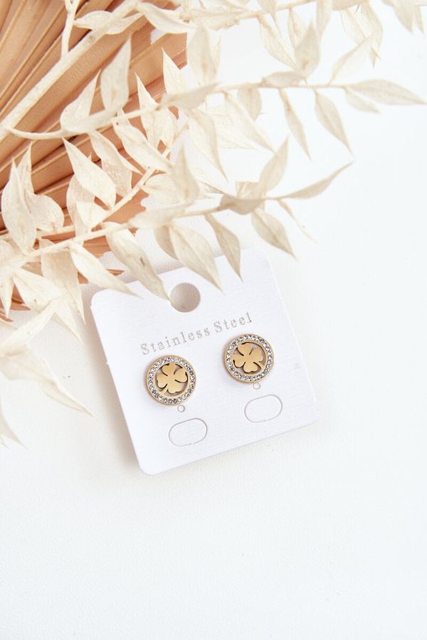 Kesi Gold Stainless Steel Clover Earrings