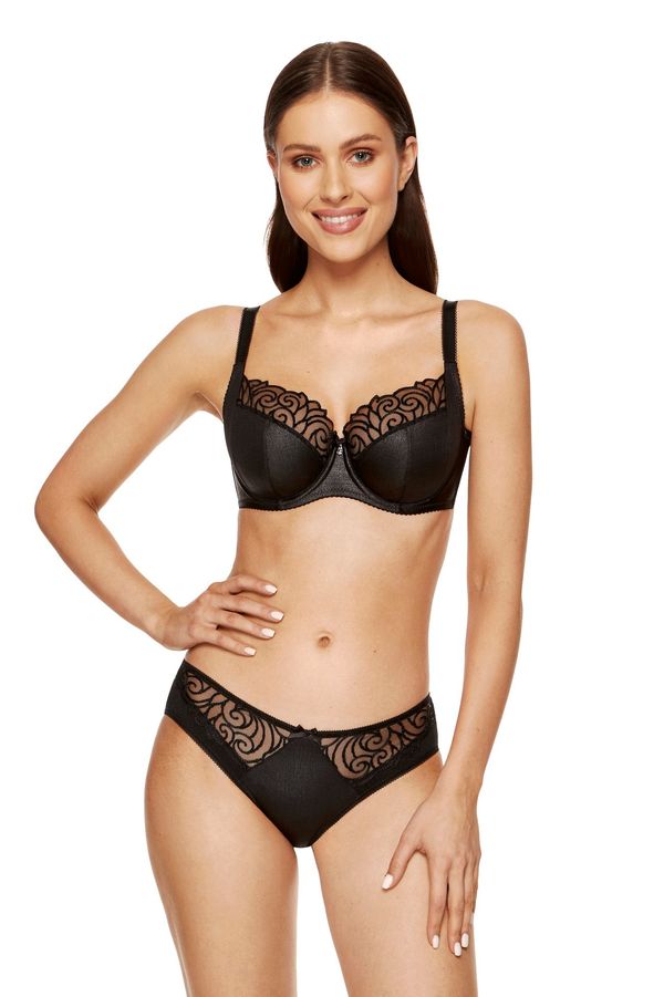 Gorteks Gorteks Onyx soft embroidered bra black