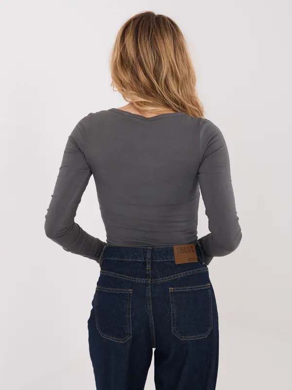 Factory Price Grafitna bluza z dolgimi rokavi