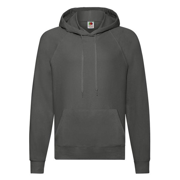 Fruit of the Loom Grafitowa bluza męska z kapturem Lightweight Hooded Sweat Fruit of the Loom