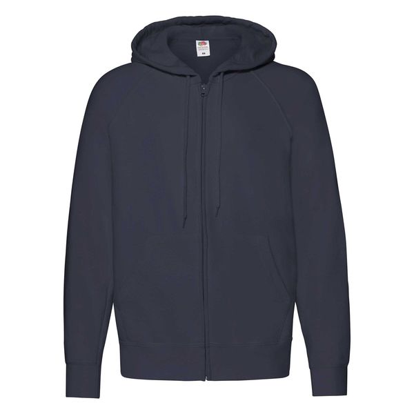 Fruit of the Loom Granatowa bluza męska z kapturem Lightweight Zip Thru Hooded Sweat Fruit of the Loom