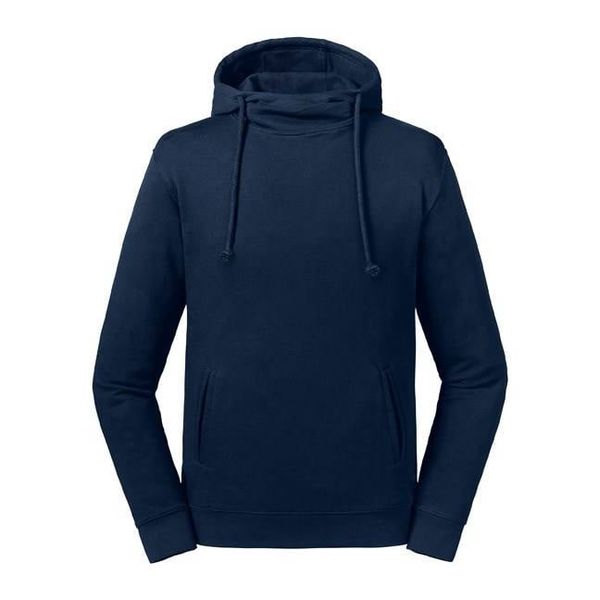 RUSSELL Granatowa bluza unisex Pure Organic High Collar Hooded Sweat Russell