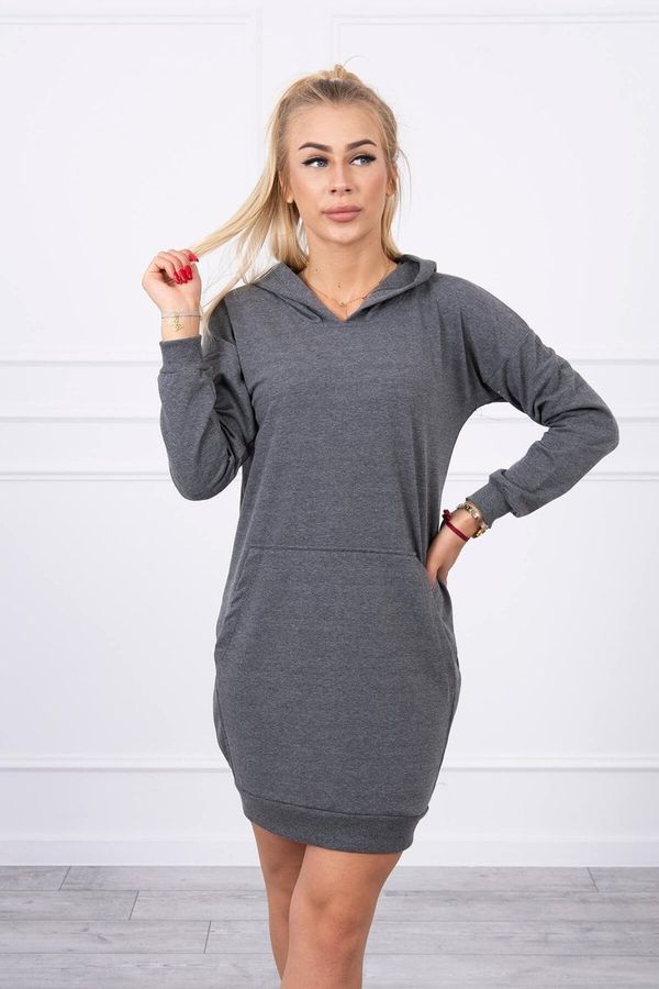 Kesi Graphite dress with hood