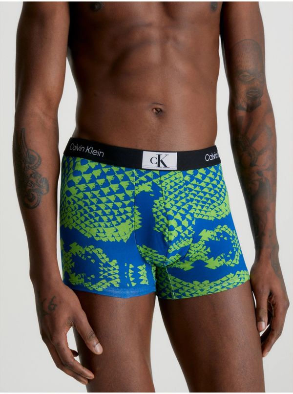 Calvin Klein Green and Blue Men's Patterned Boxers Calvin Klein Underwear - Men