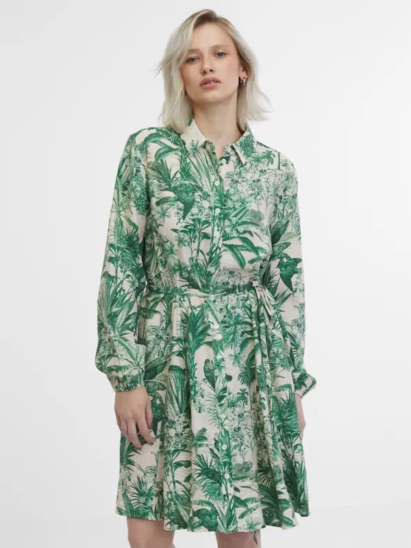 Orsay Green-beige women's shirt dress ORSAY - Women's