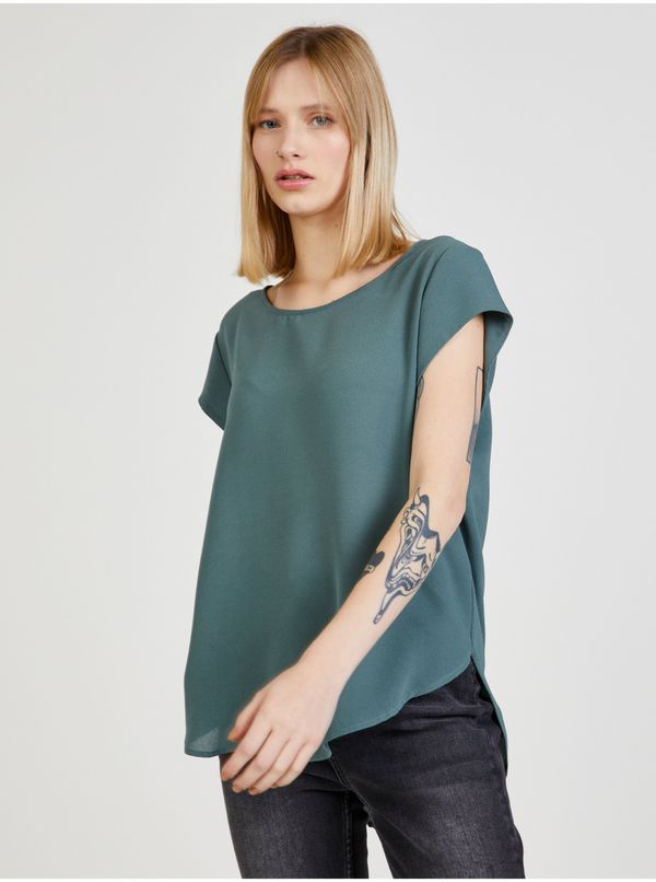 Only Green blouse with zipper in the back ONLY Vic - Women