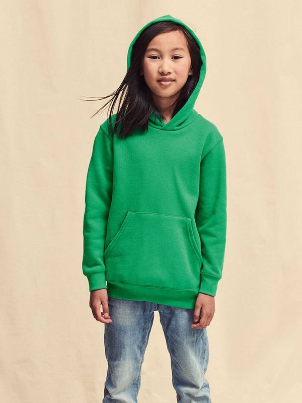 Fruit of the Loom Green children's sweatshirt Classic kangaroo Fruit of the Loom