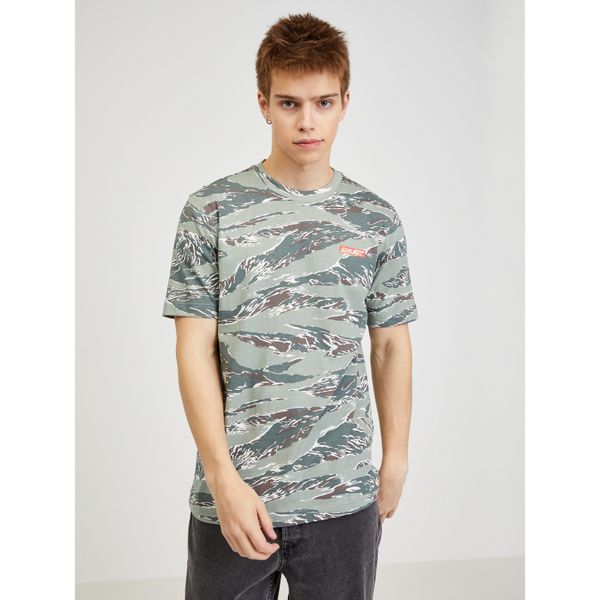 Diesel Green Men's Patterned T-Shirt Diesel - Men