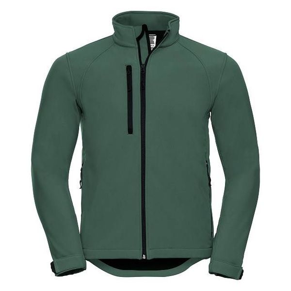 RUSSELL Green Men's Soft Shell Russell Jacket