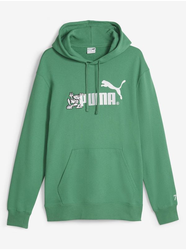 Puma Green unisex hoodie Puma NO.1 LOGO - Men's
