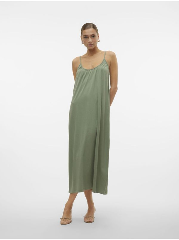 Vero Moda Green women's basic maxi dress Vero Moda Luna