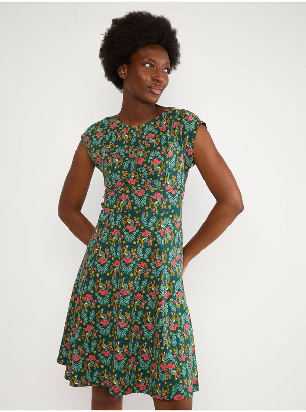 Blutsgeschwister Green women's floral dress Blutsgeschwister Ringelreih - Women
