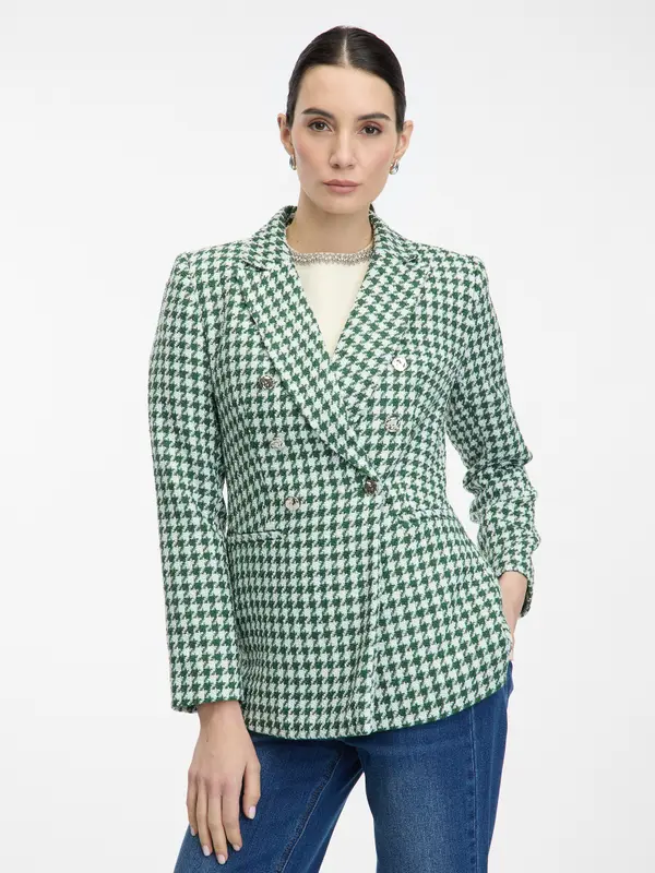 Orsay Green Women's Patterned Blazer ORSAY - Women's