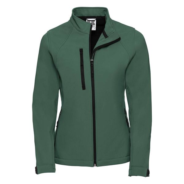 RUSSELL Green Women's Soft Shell Russell Jacket