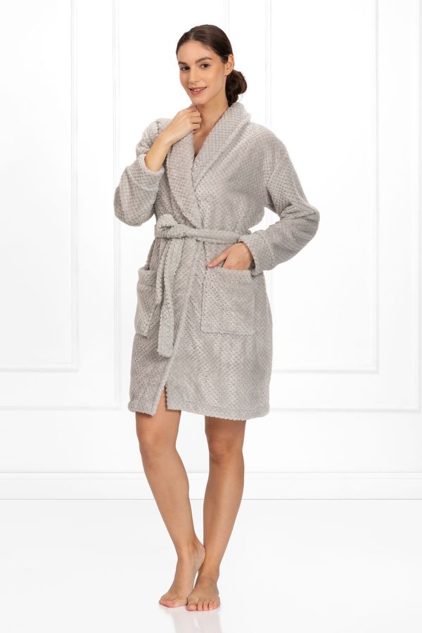 Momenti Per Me Grey bathrobe Thira Gray