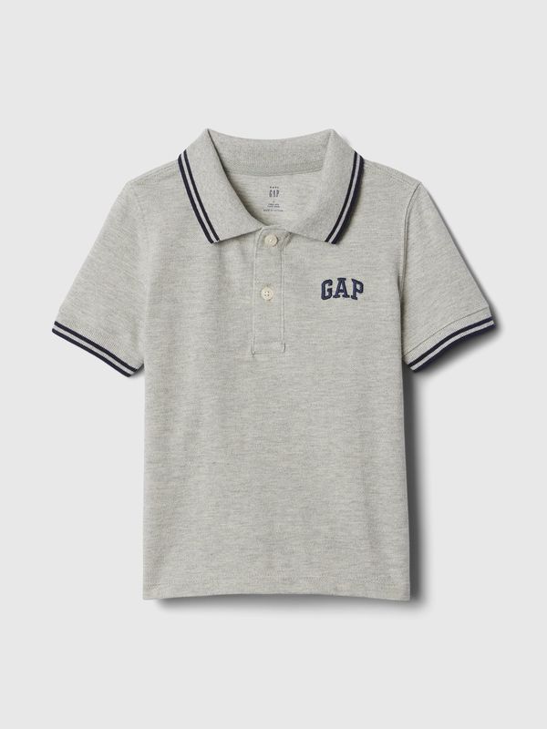 GAP Grey boys' polo shirt pique GAP