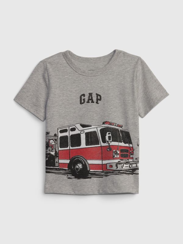 GAP Grey boys' T-shirt with GAP print