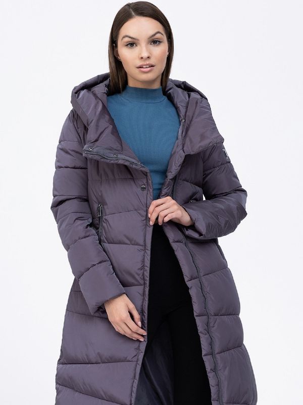 TIFFI Grey hooded winter coat TIFFI-FIFI MERIBEL