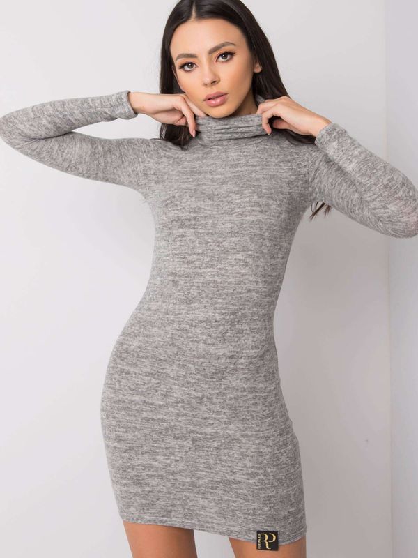 Fashionhunters Grey melange dress by Ercilia RUE PARIS