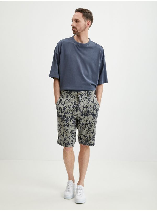 Lerros Grey Mens Patterned Shorts LERROS - Men