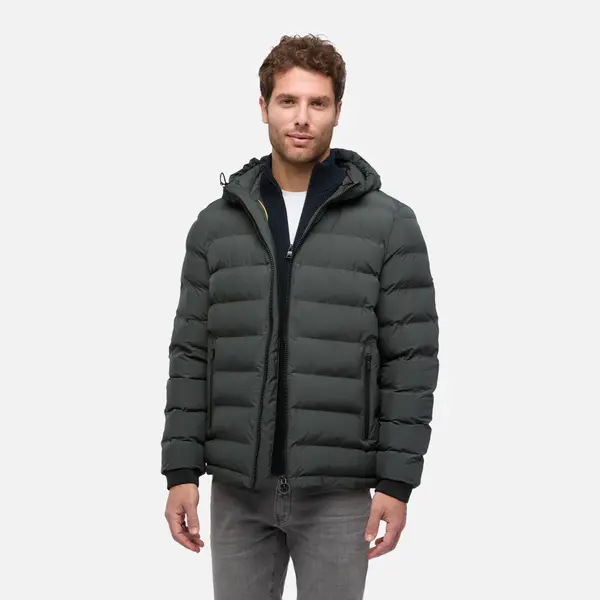 GEOX Grey Men's Quilted Jacket Geox Spherica - Men's
