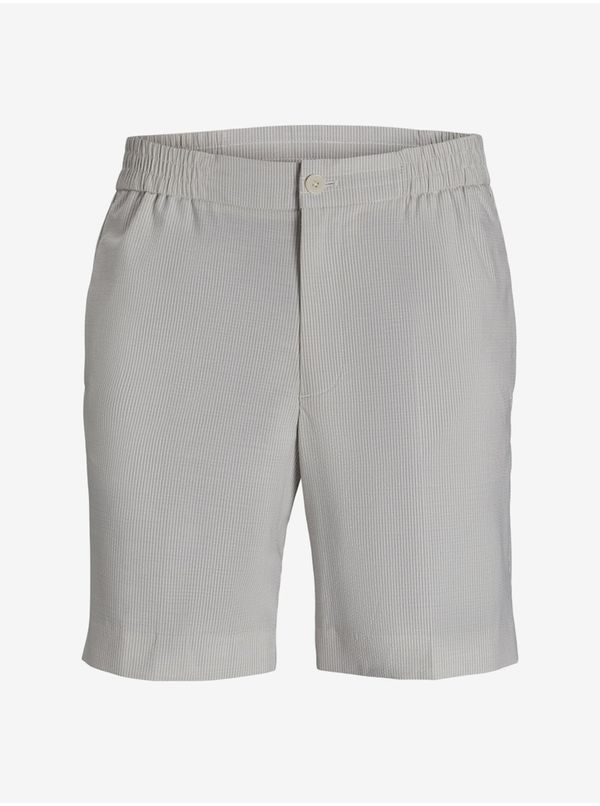 Jack & Jones Grey Men's Shorts Jack & Jones Seersucker - Men