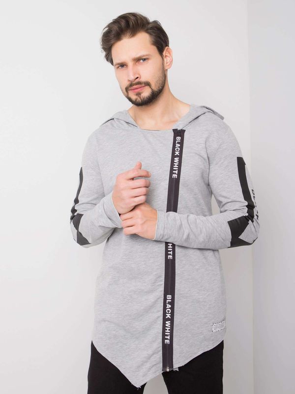 Fashionhunters Grey men's sweatshirt