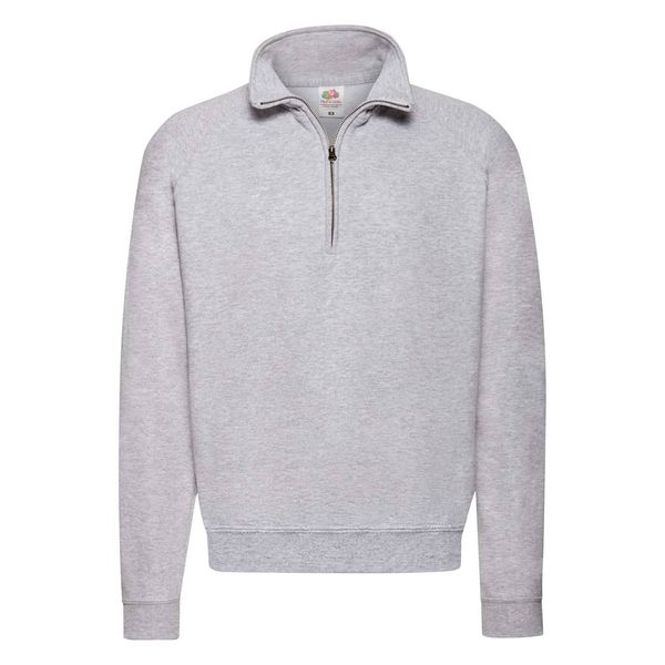 Fruit of the Loom Grey Men's Sweatshirt Zip Neck Sweat Fruit of the Loom