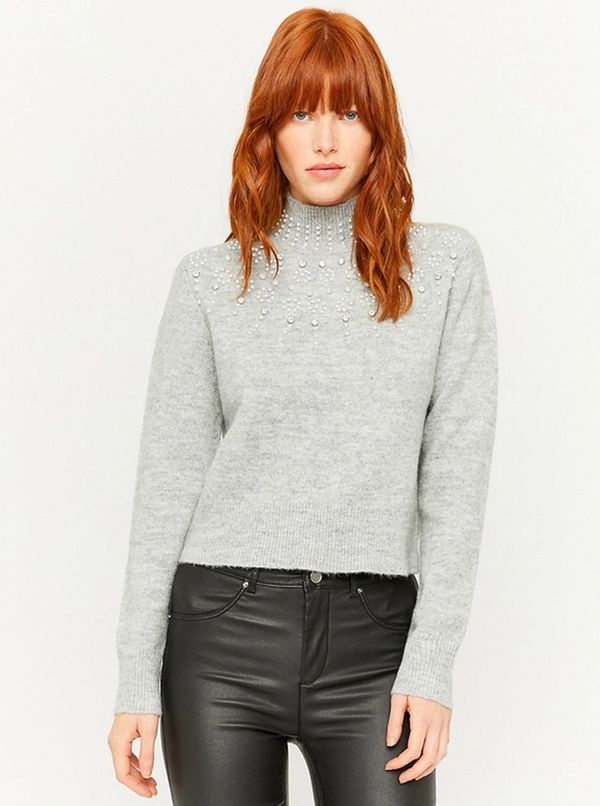 TALLY WEiJL Grey sweater with decorative details TALLY WEiJL - Women