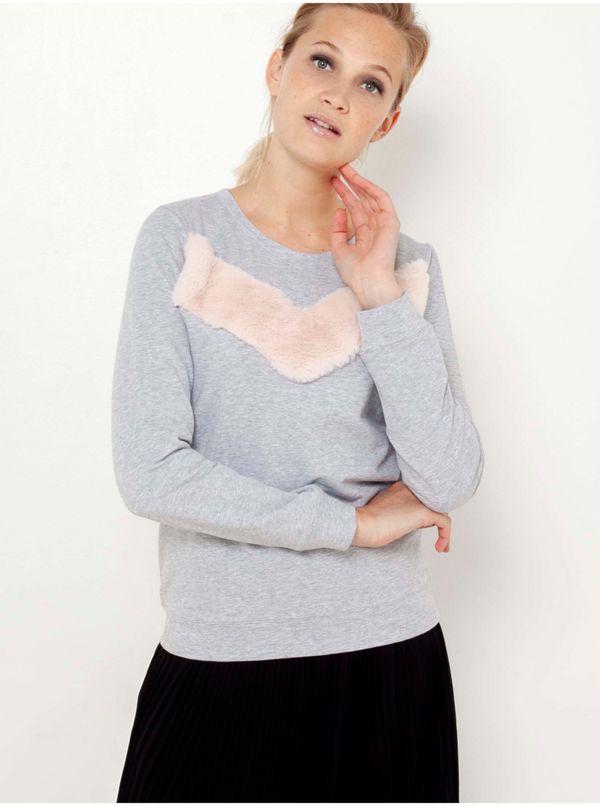 CAMAIEU Grey sweatshirt with detail CAMAIEU - Women