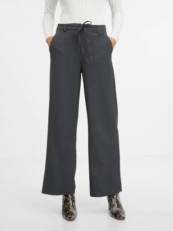 Orsay Grey Women's Wide Trousers ORSAY - Women's