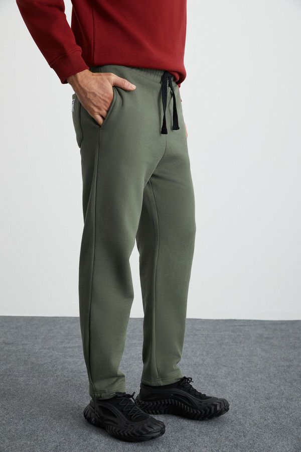 GRIMELANGE GRIMELANGE Internal Men's Soft, Comfortable Elastic Leg, Comfortable, Raised Khaki Sweatpant