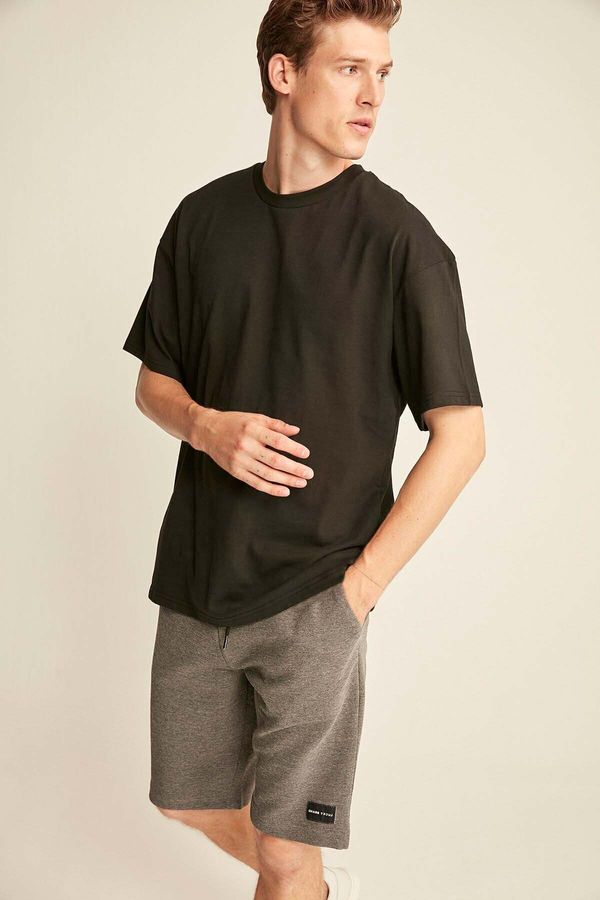 GRIMELANGE GRIMELANGE jett moška prevelika majica fit 100% bombažna debela teksturirana majica