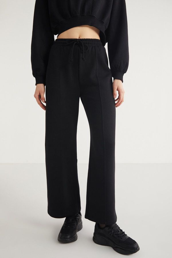 GRIMELANGE GRIMELANGE SARINA Women's 100% Organic Cotton Black Sweatpant