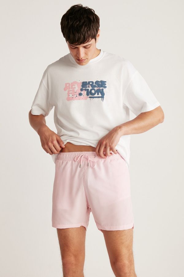 GRIMELANGE GRIMELANGE Theo Men's Lined 3 Pocket Water Repellent Fabric Swim Shorts