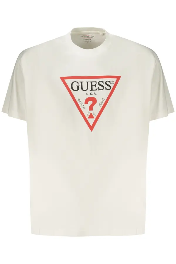 GUESS JEANS Guess bela majica s kratkimi rokavi