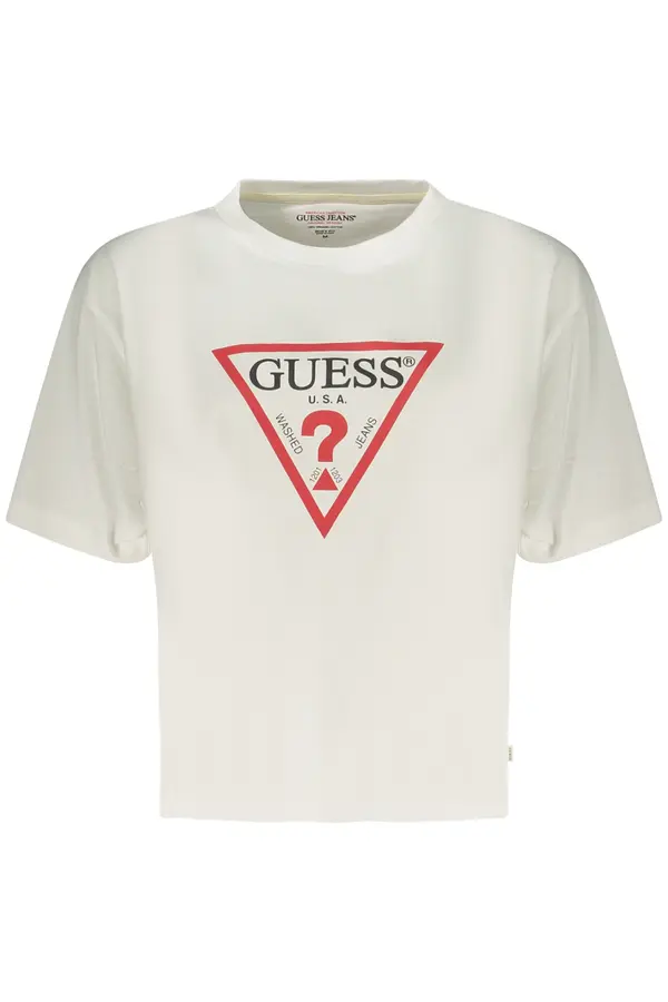 GUESS JEANS Guess bela majica s kratkimi rokavi