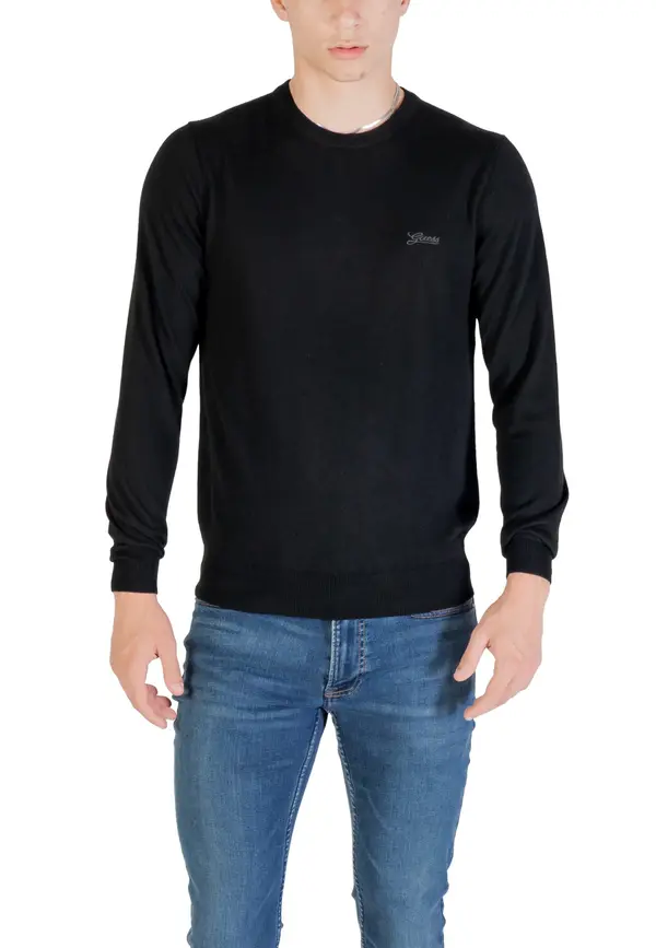 Guess Guess črn pulover z dolgimi rokavi