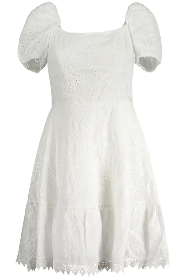GUESS JEANS GUESS JEANS SHORT DRESS WOMEN WHITE