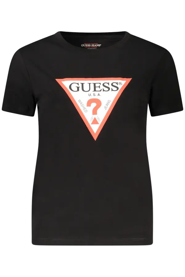 GUESS JEANS GUESS JEANS SHORT SLEEVE T-SHIRT WOMEN BLACK